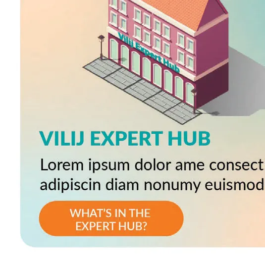 Illustration of the expert hub building