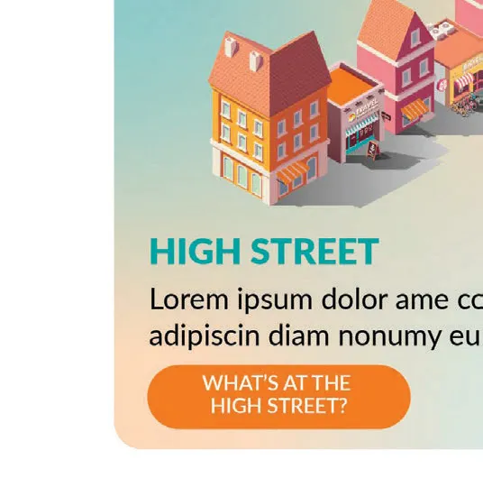 Illustration of the high street area