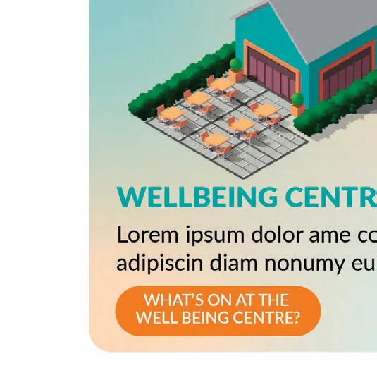 Illustration of the wellbeing centre