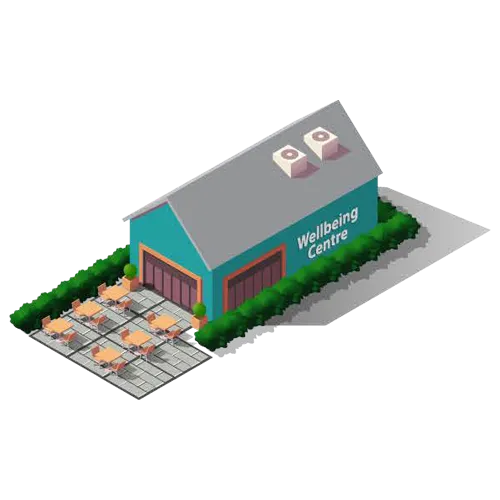 Illustration of the wellbeing centre